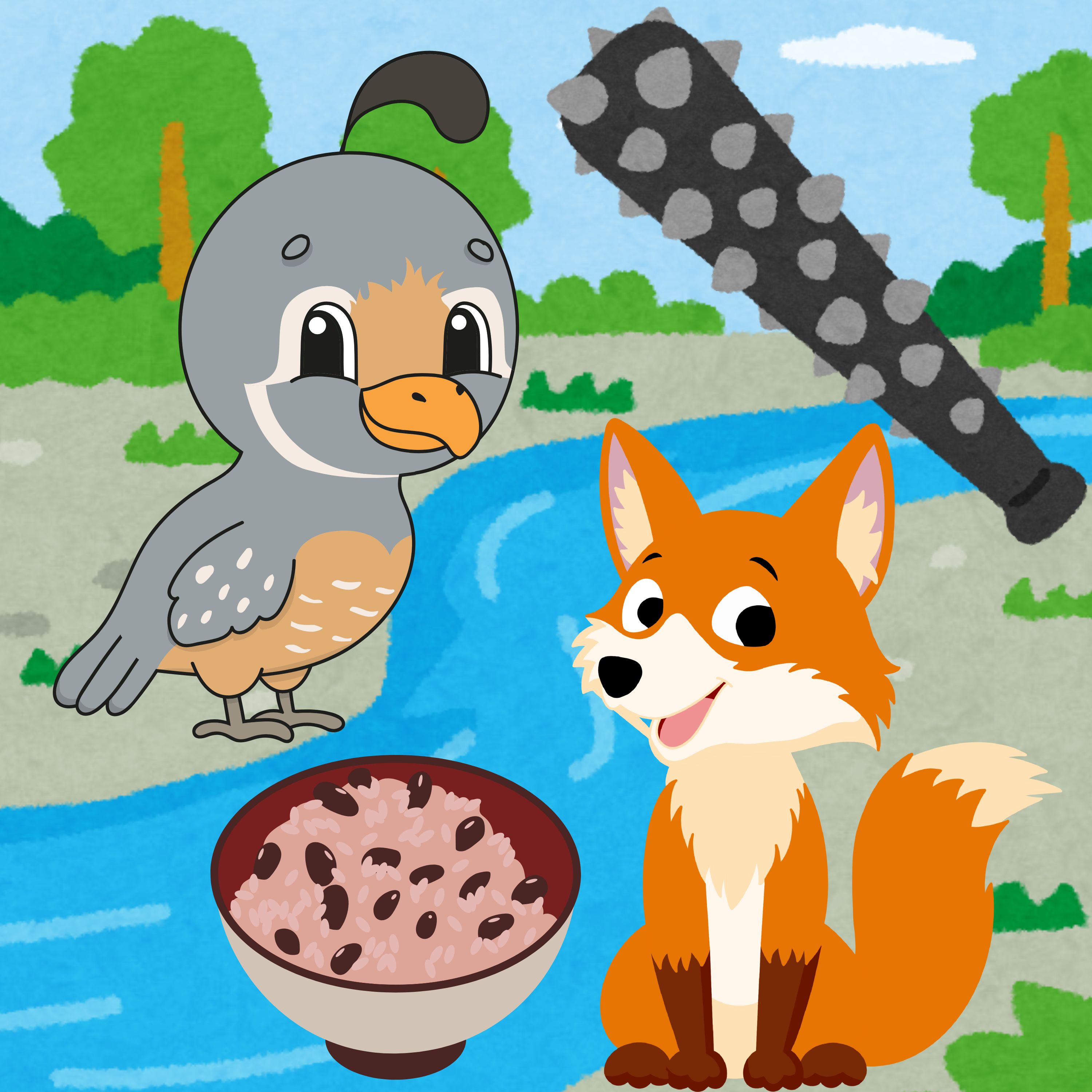 「シャバと冥途の境」　ウズラとキツネがあずき飯を食べるため… episode artwork