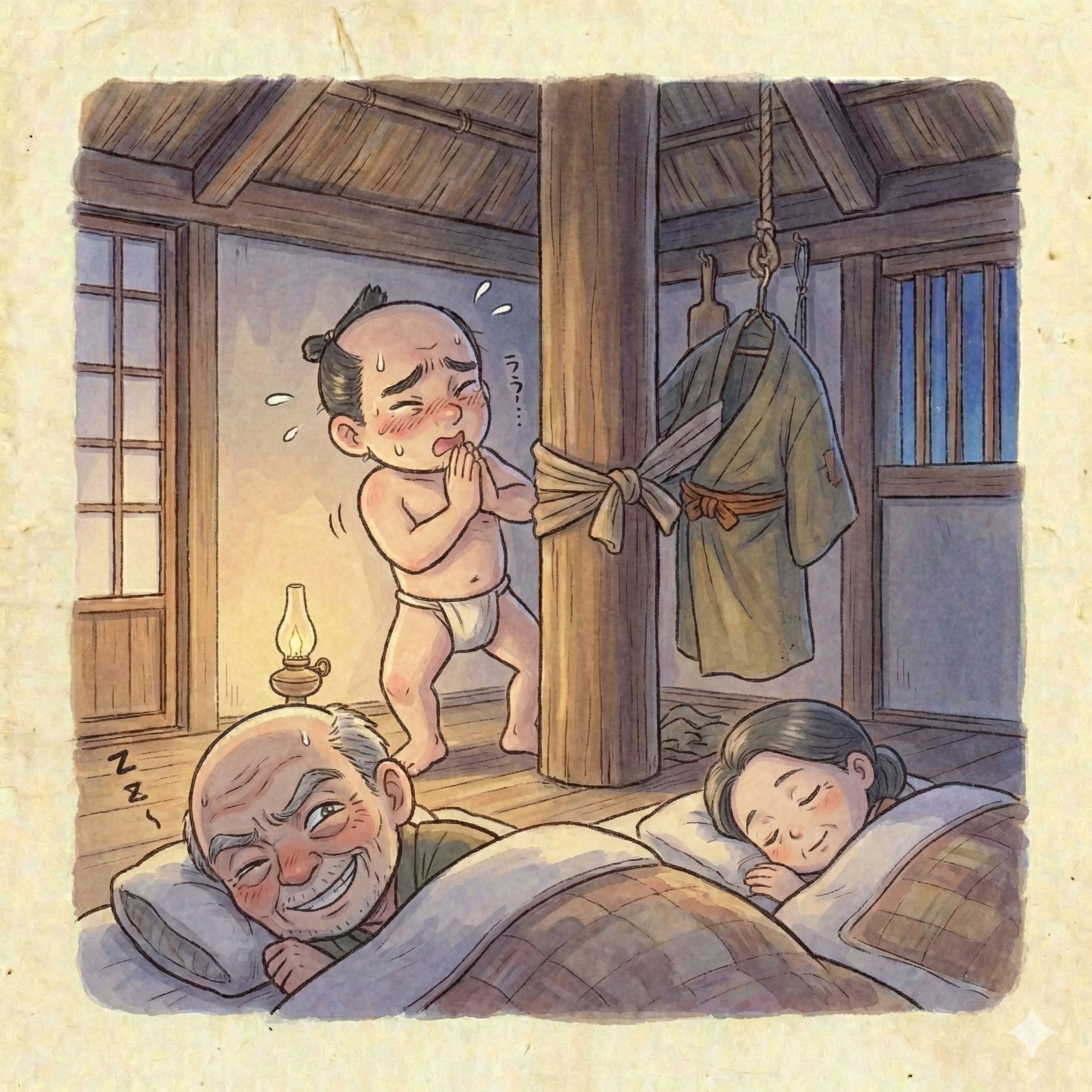 「徳しゃんの盗人退治」 盗っ人に聞こえるように一芝居うつ徳しゃん...