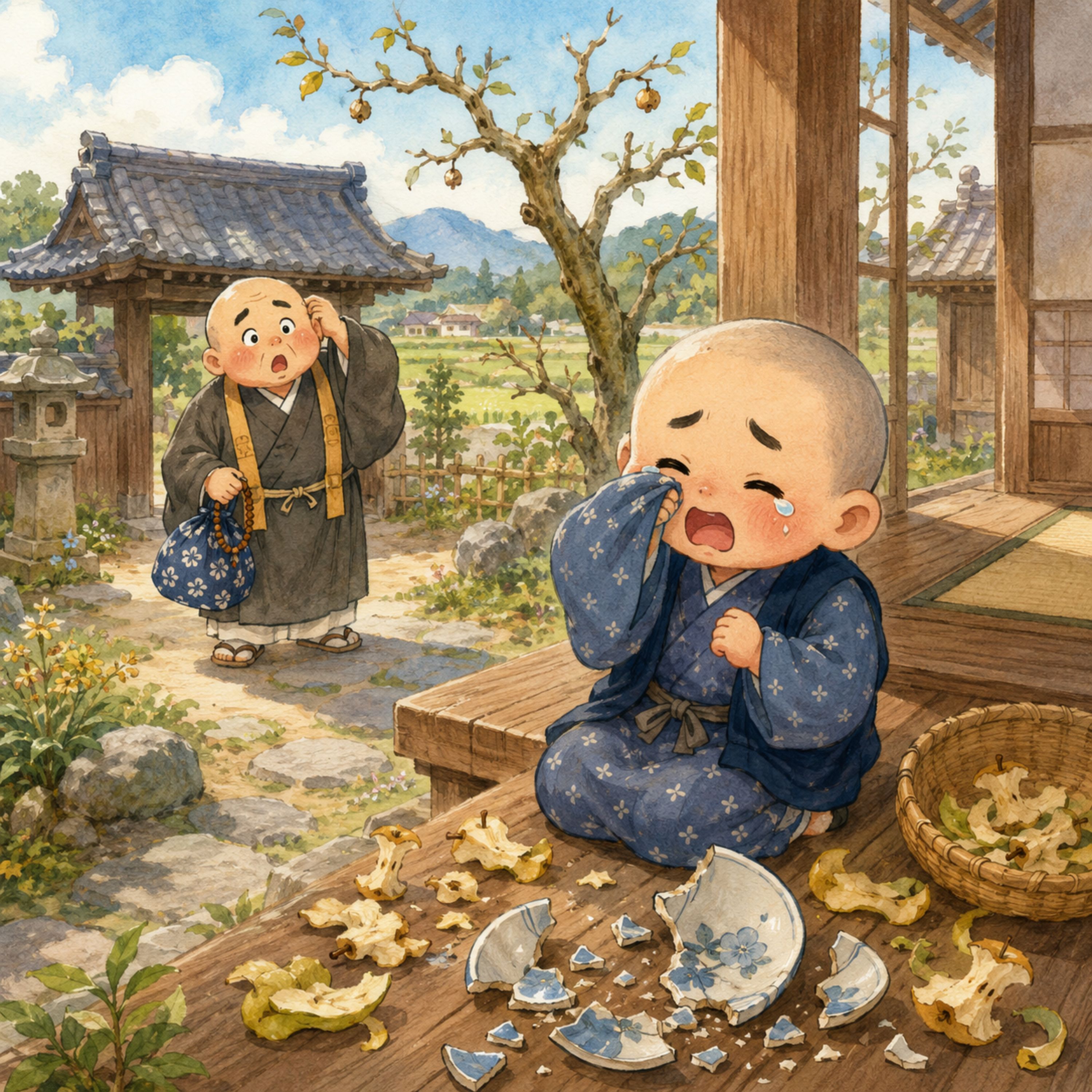 「小僧と毒梨（どくなし）」　梨を独り占めしたい和尚の浅知恵に小僧は… episode artwork