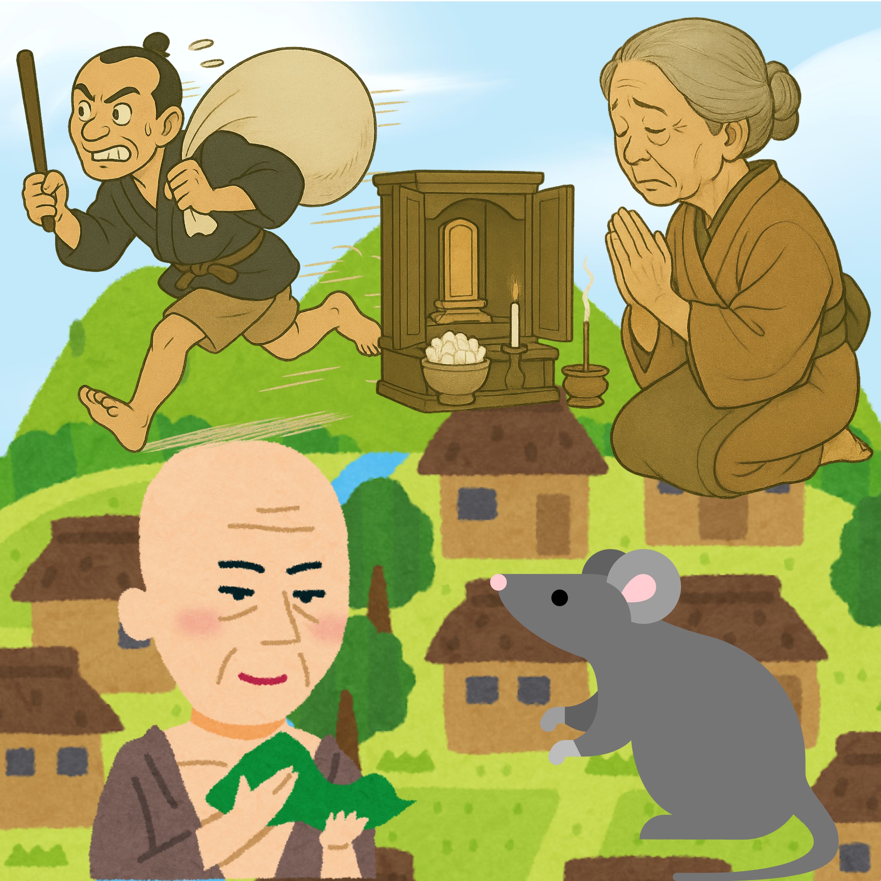 「おんちょろちょろ」　泊めてもらった偽の坊さん、お経を頼まれ… episode artwork