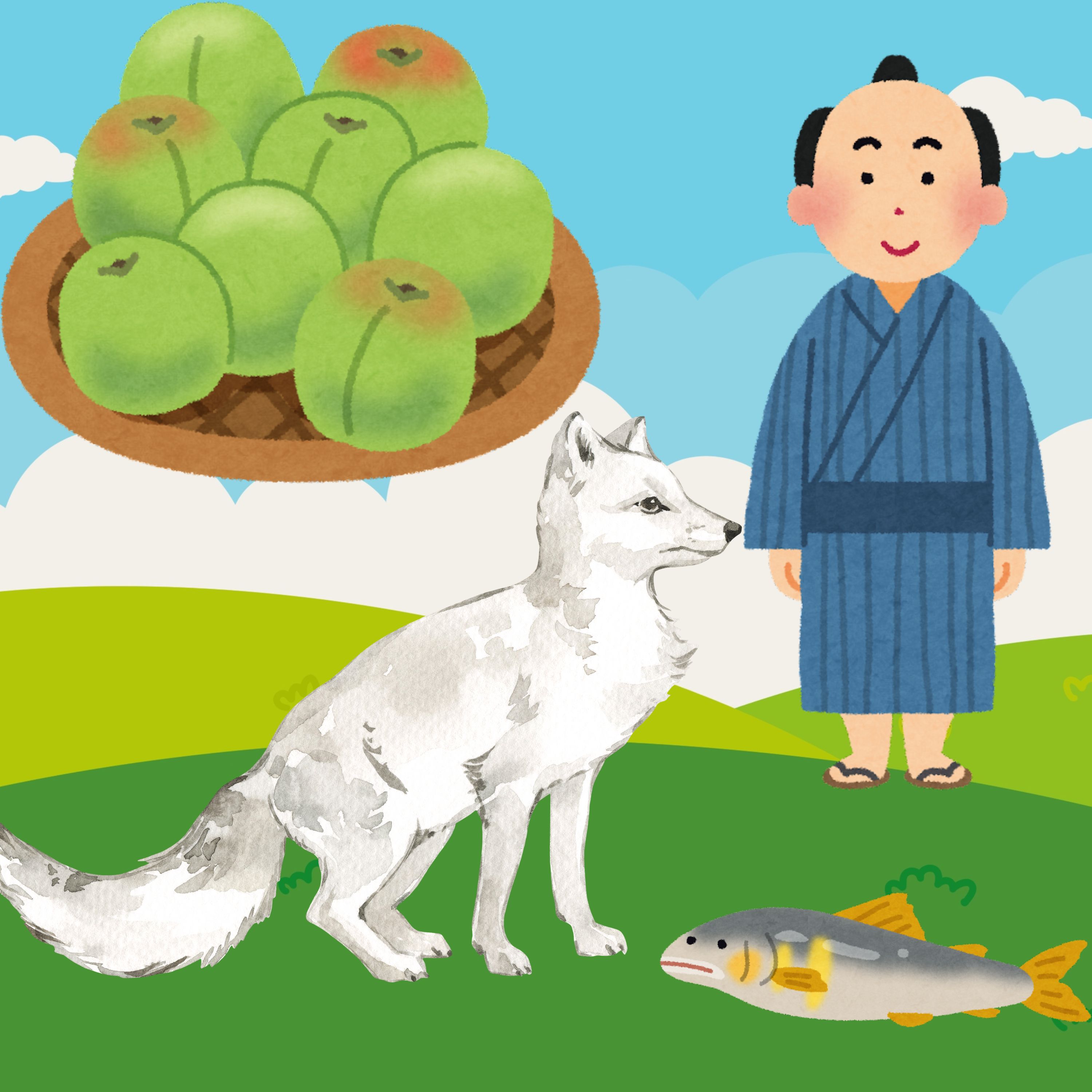 「梅の実」　悪い銀狐をこらしめた彦一 episode artwork