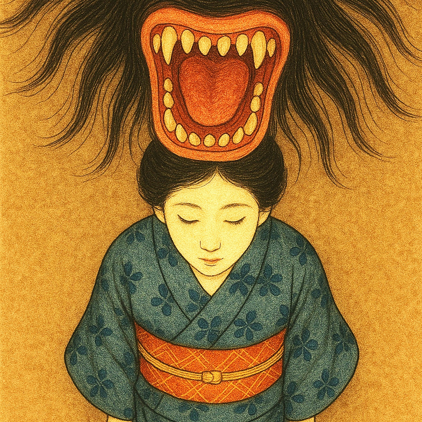 「飯食わん嫁ご」　普段はご飯を食べない嫁ご、夜、天井から覗いてみると… episode artwork