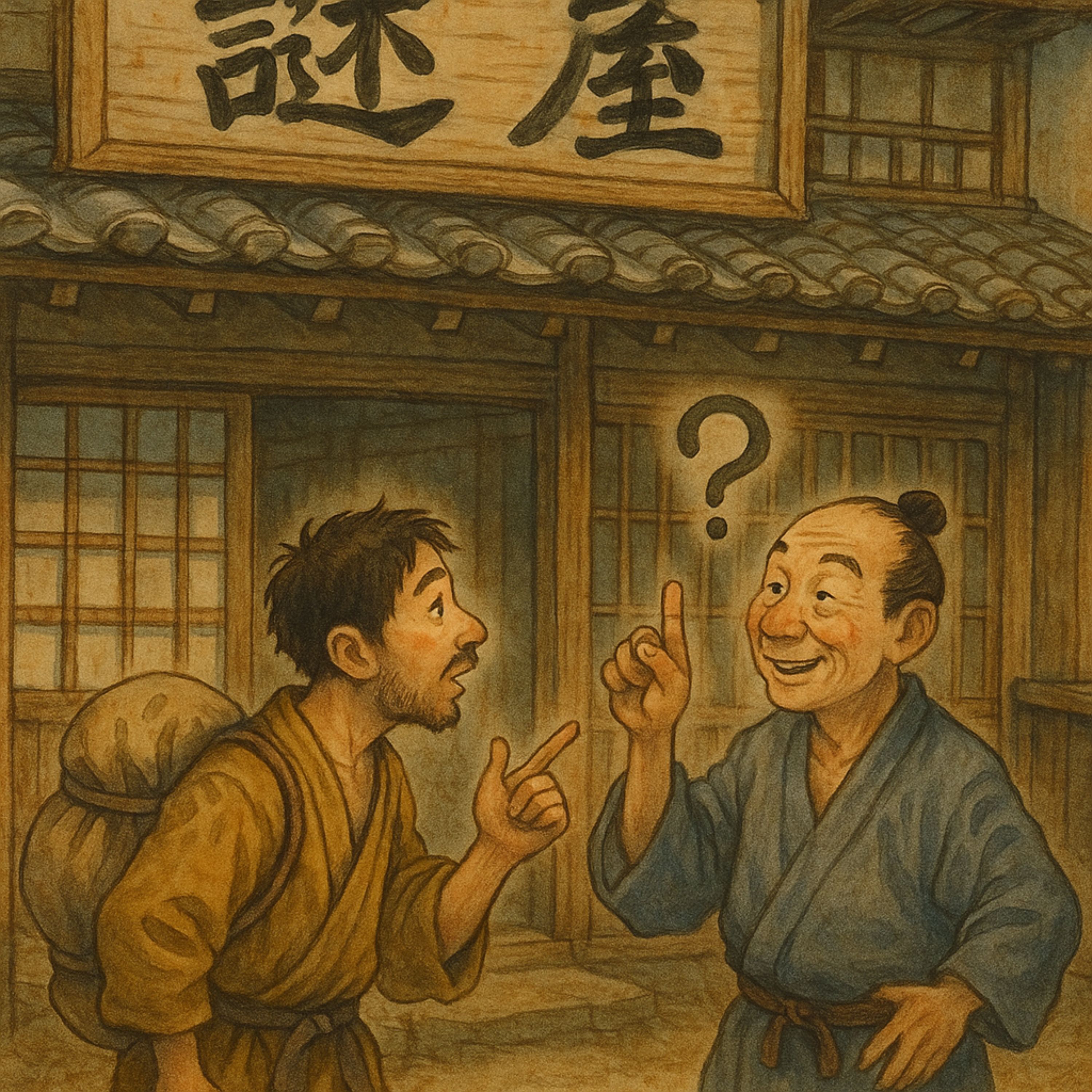 「謎かけ宿屋」　上手に謎を出せたらただで泊める宿屋を訪れた旅人 episode artwork