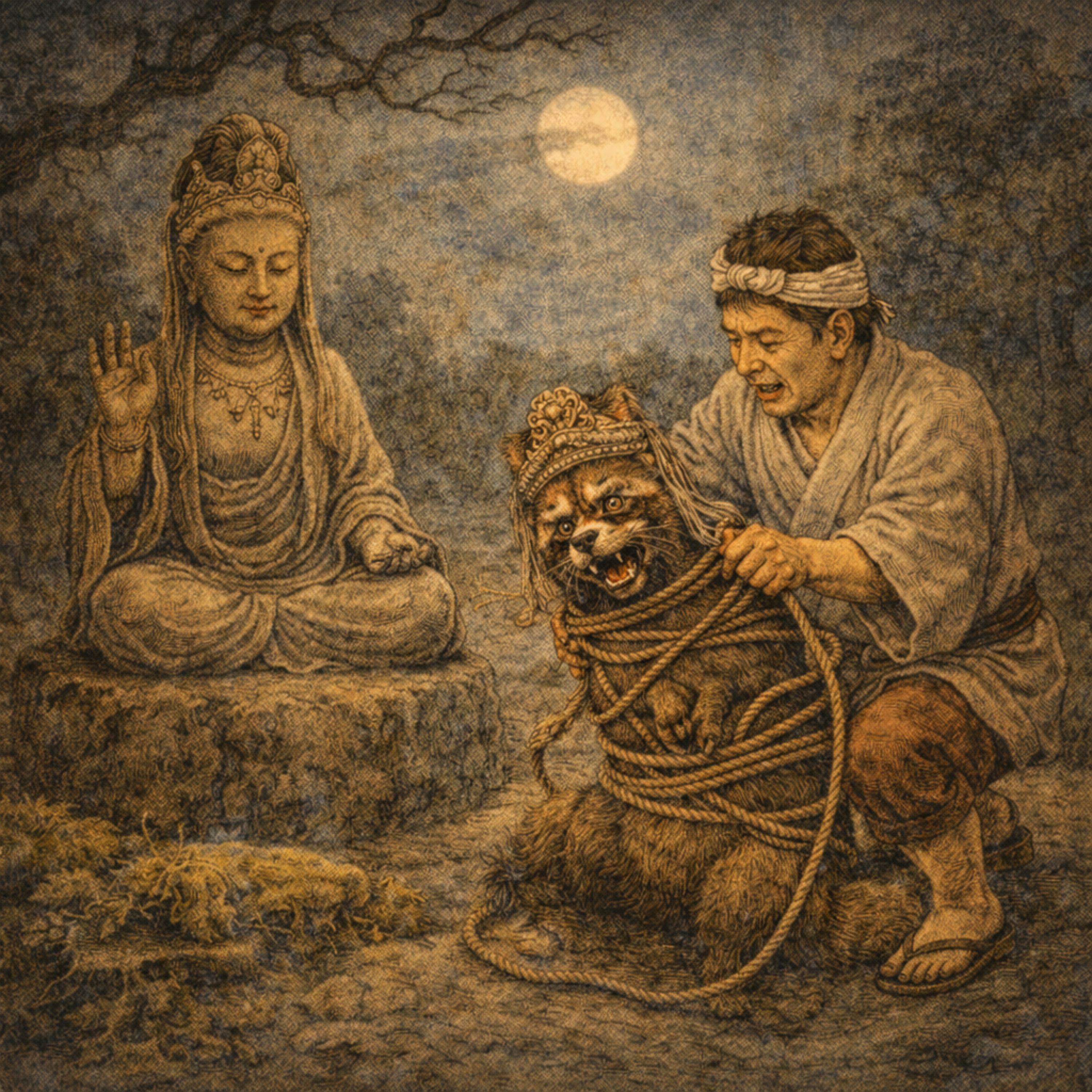 「べっと坂（ざか）のいたずら狸」 狸が化けた観音様を見分ける方法 episode artwork