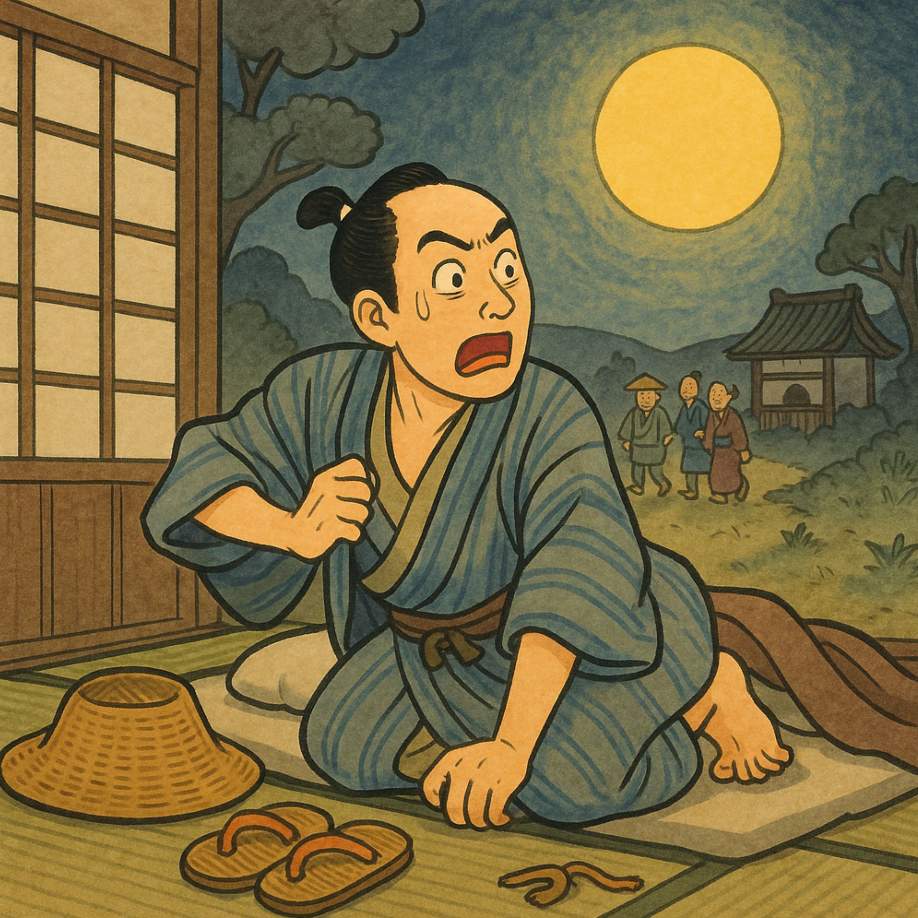 「うろたえもん（者）のお伊勢参り」　月を太陽と間違えて飛び起きた侍！ episode artwork