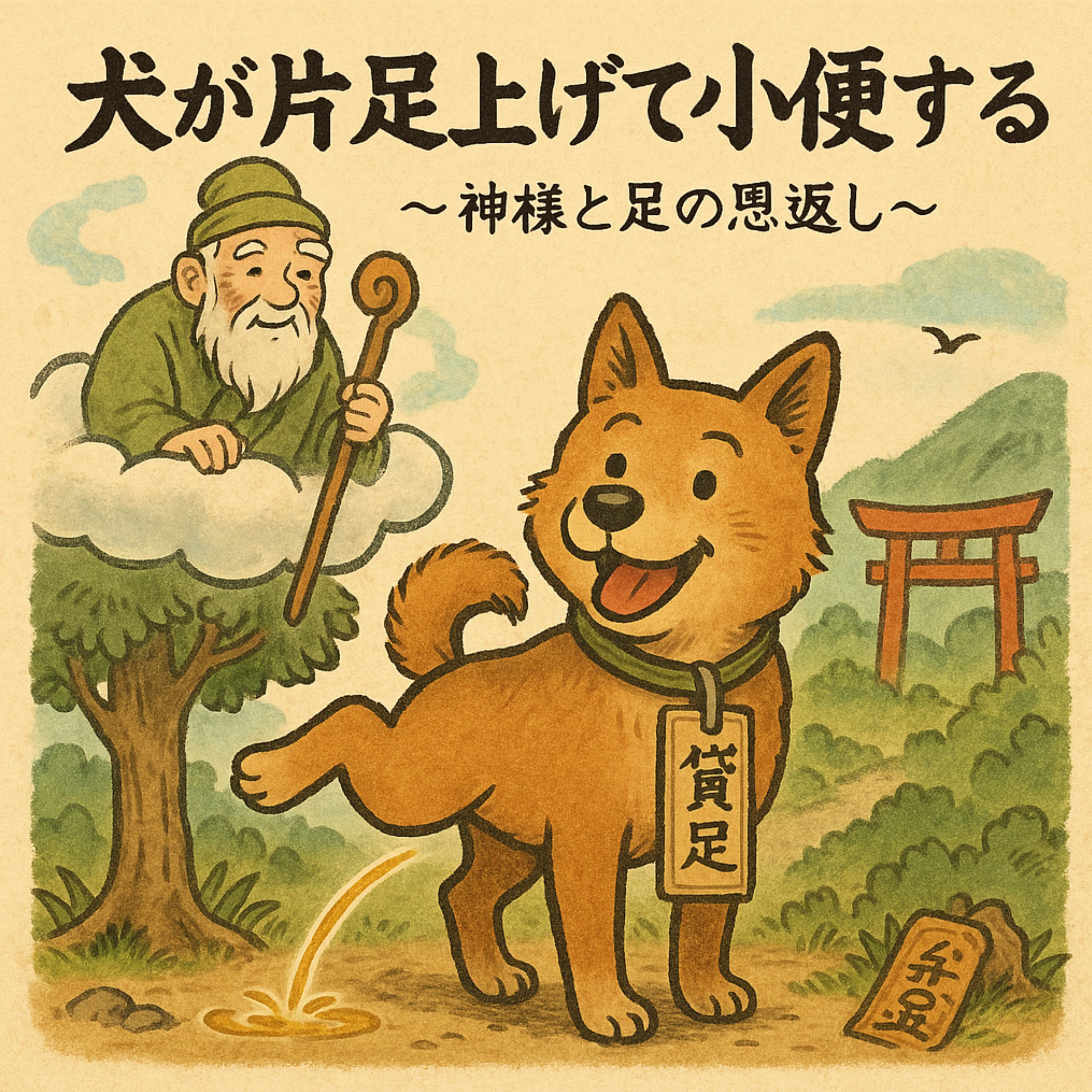 「犬が片足ば上げて小便ばする話」　犬はもともと３本足だったというお話 episode artwork