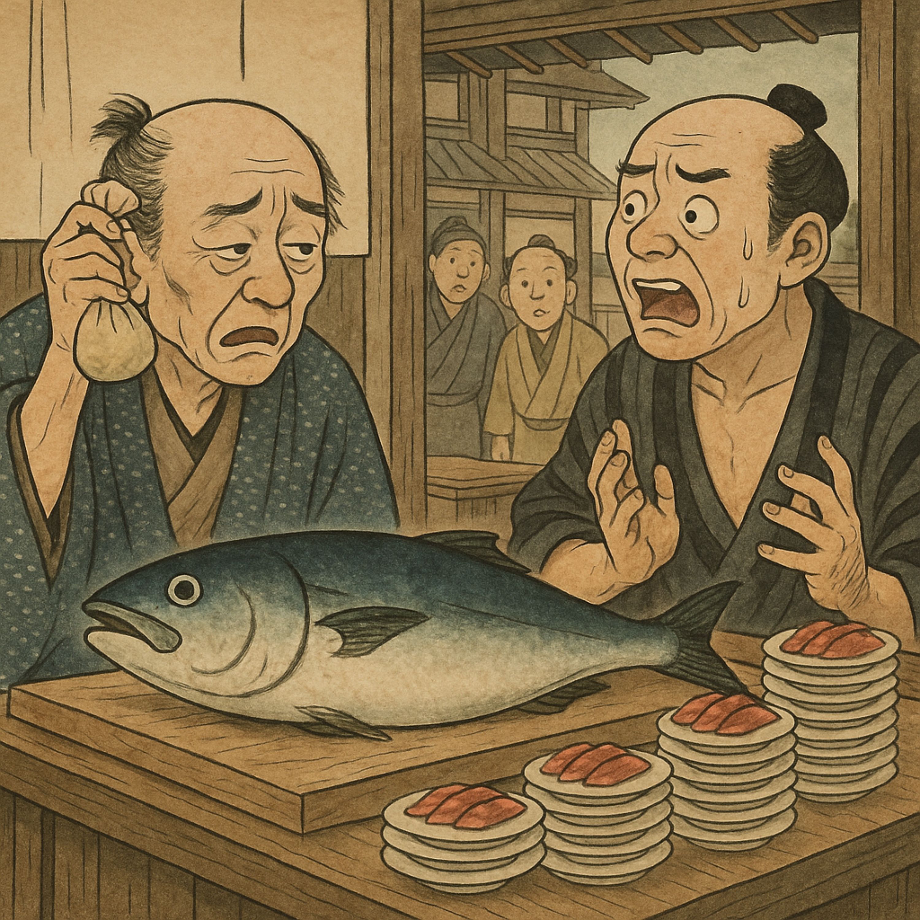 「ぶりが厭 銭もいやいや」　貧乏とくしゃんの足元を見た魚屋に仕返し… episode artwork