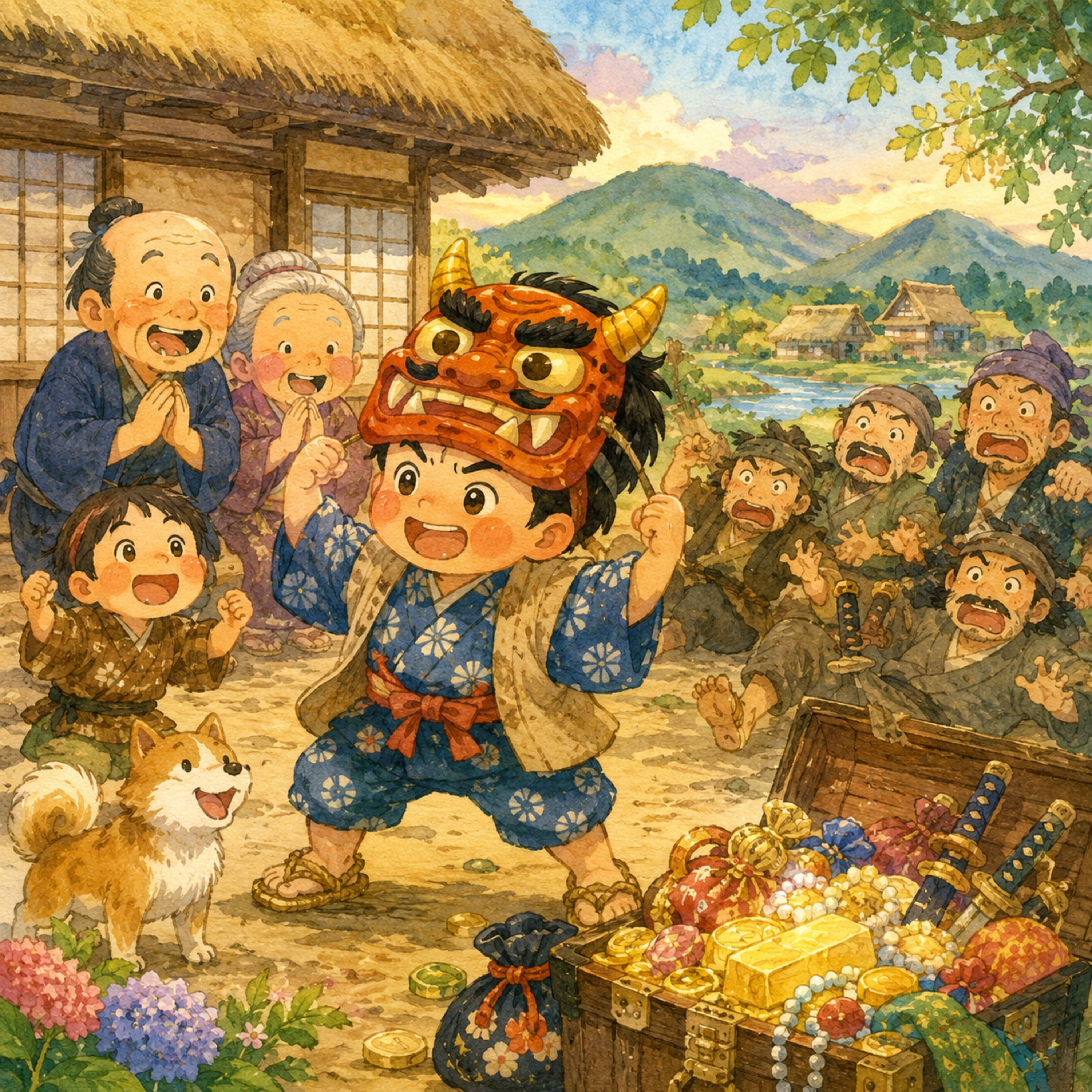 「万太郎と鬼の面（めん）」　買い物メモを失くした万太郎。騙されて買った鬼の面が！！ episode artwork
