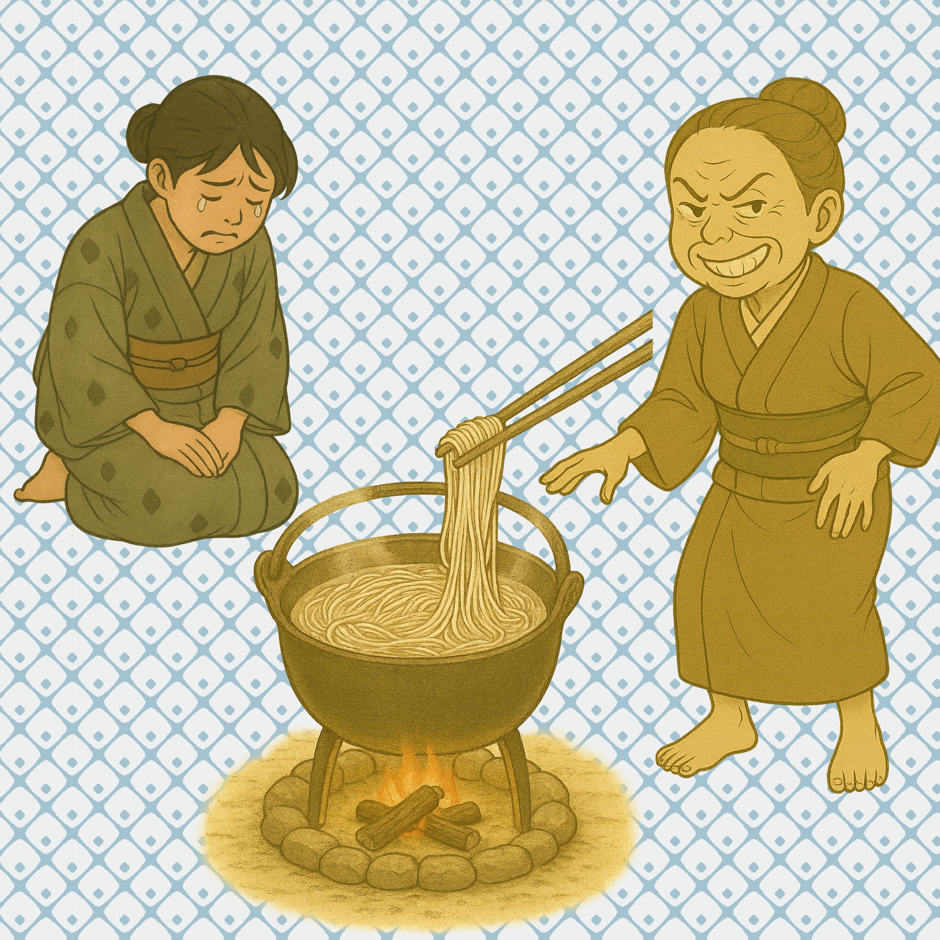 「しわ婆さん」　間違えて糸を飲み込んだしわ婆さん。翌日便所で…ひぇ～！！！ episode artwork