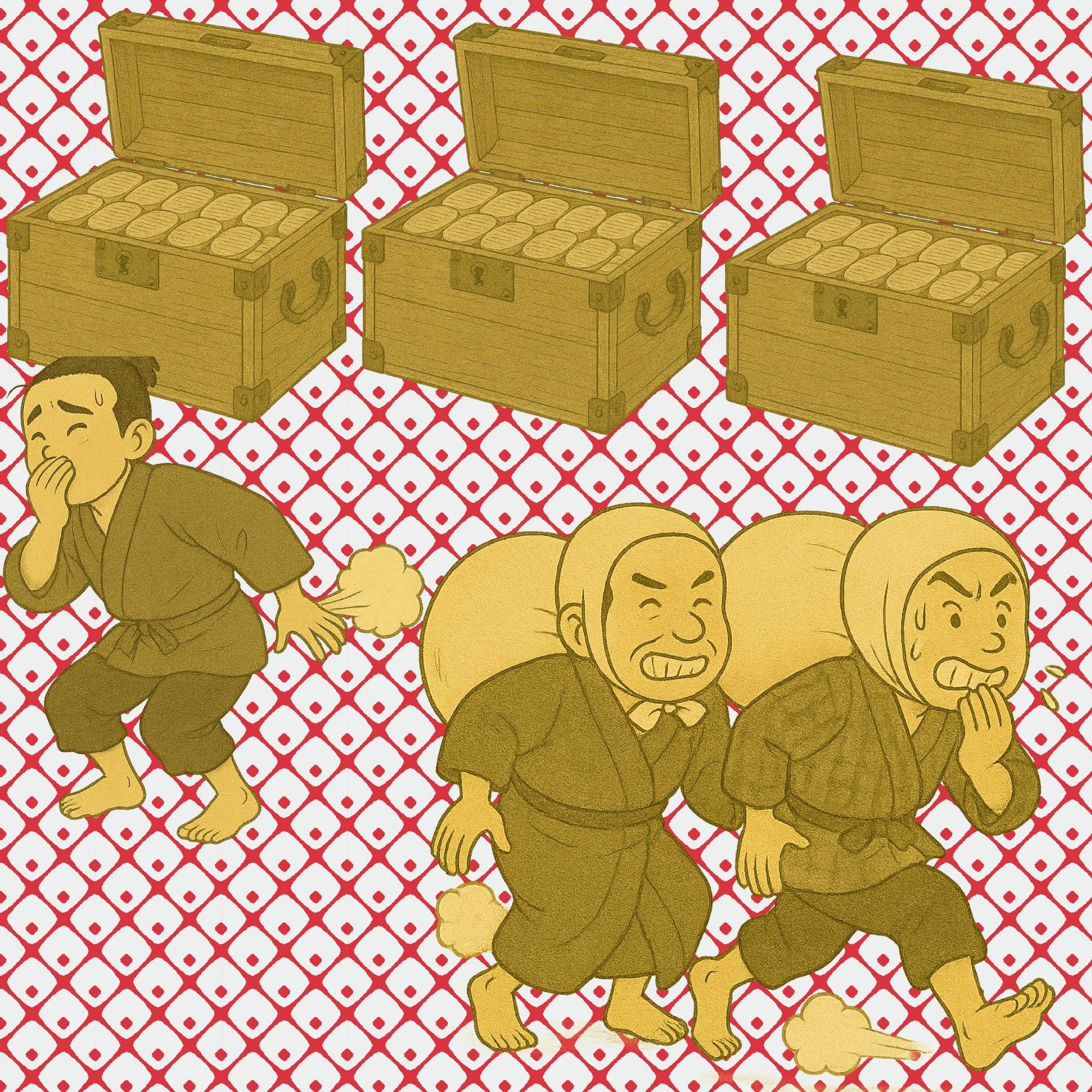 「おどりゃっぺ（おなら）」　おどりゃっ！！と屁をこく男を用心棒にすると…