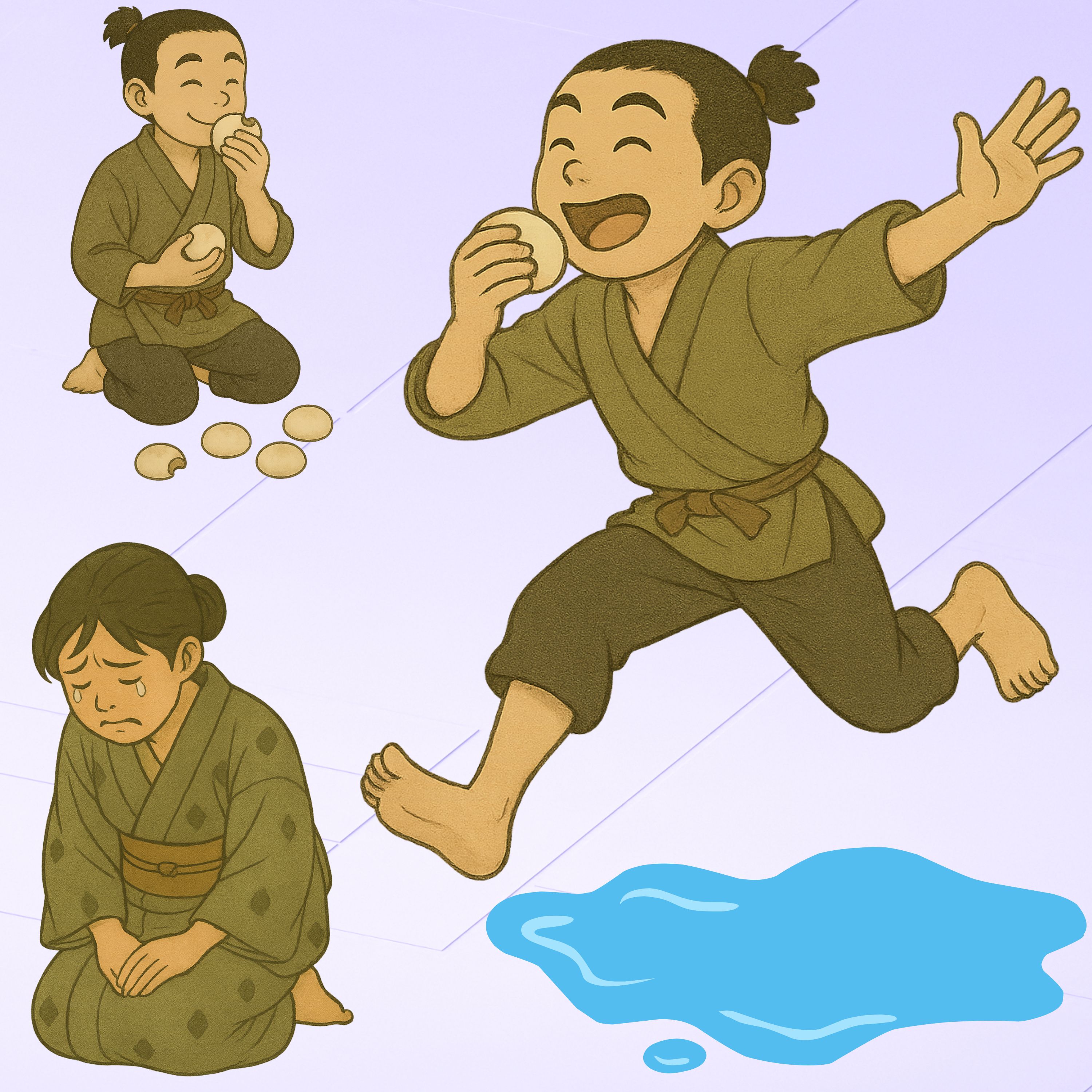 「へっこらしょ」　物忘れする男。だごで感激し・・・ episode artwork