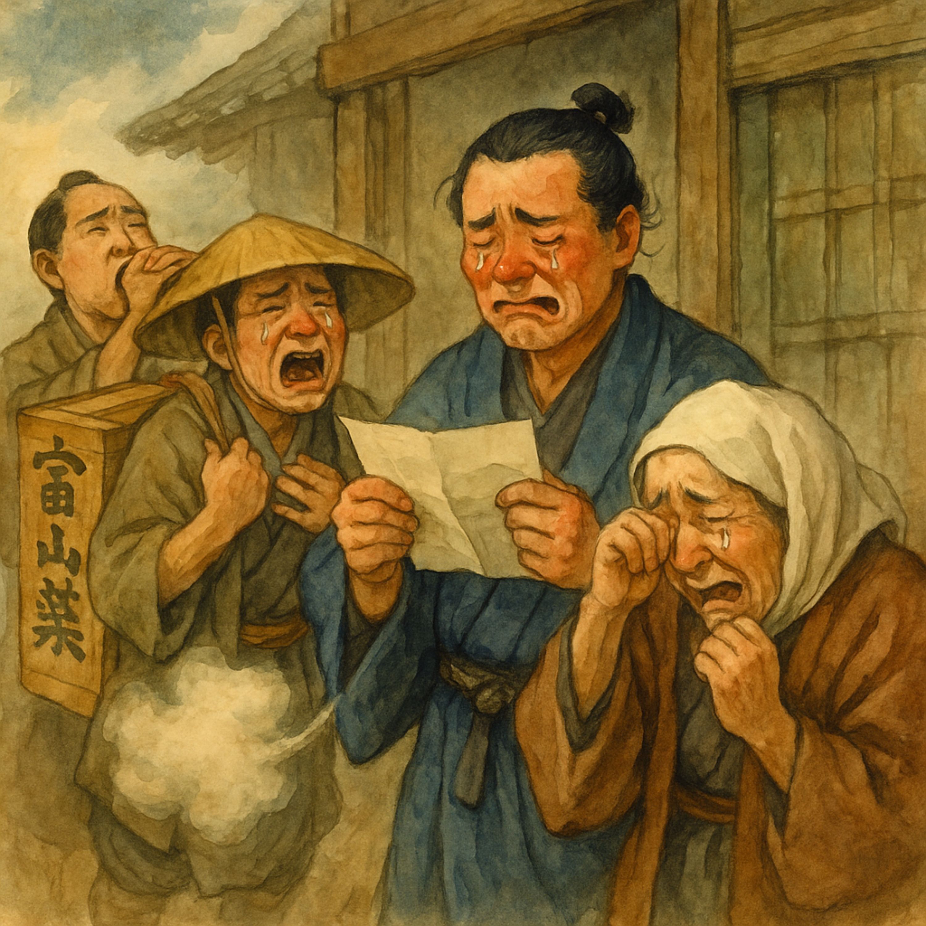 「もらい泣きした薬屋さん」　川尻・元三の婆さんへの手紙を読んだ侍が泣き出して…通りかかった山伏が理由を聞くと…