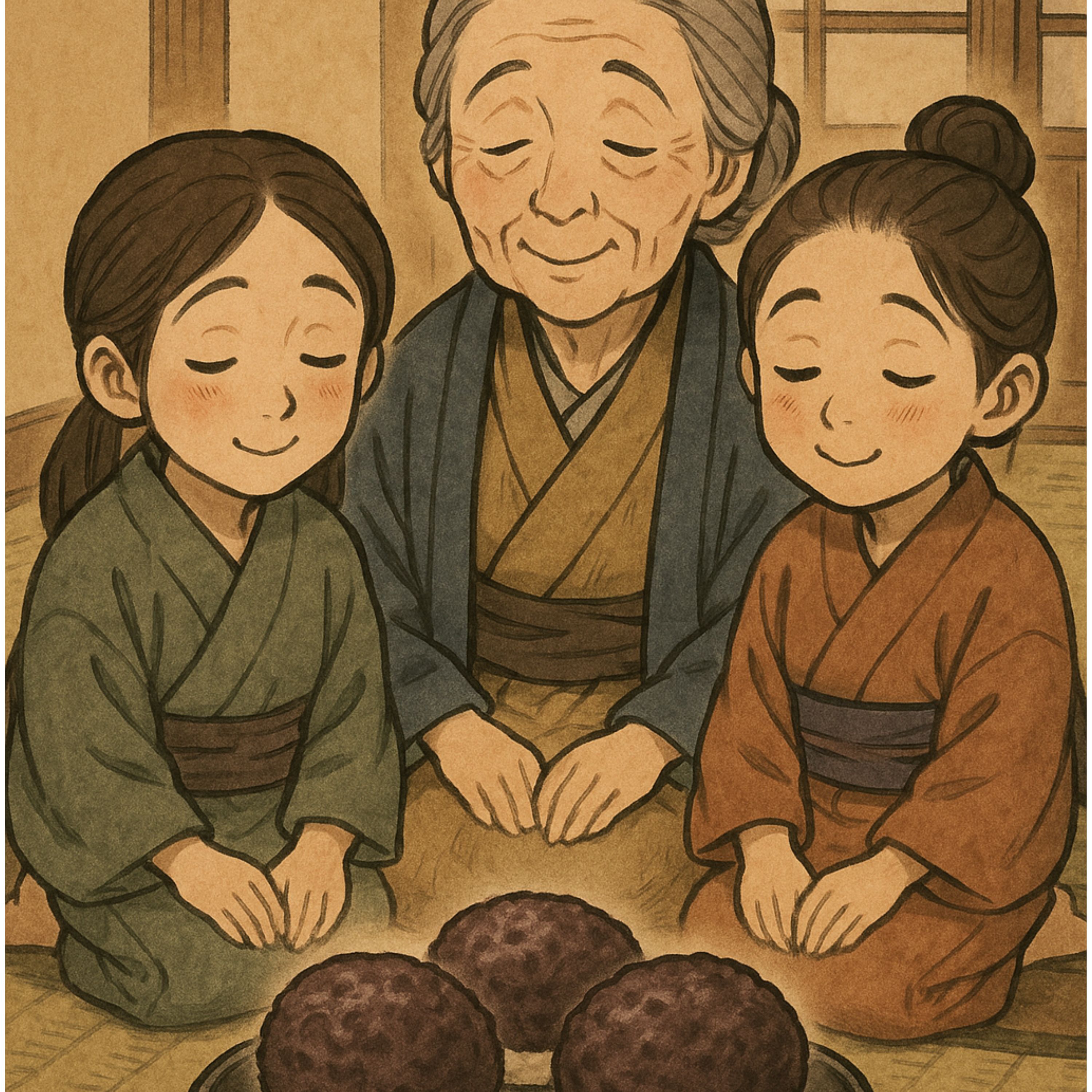 「ぼた餅騒動」　ぼた餅好きの３人家族。歌で勝負すると・・・ episode artwork
