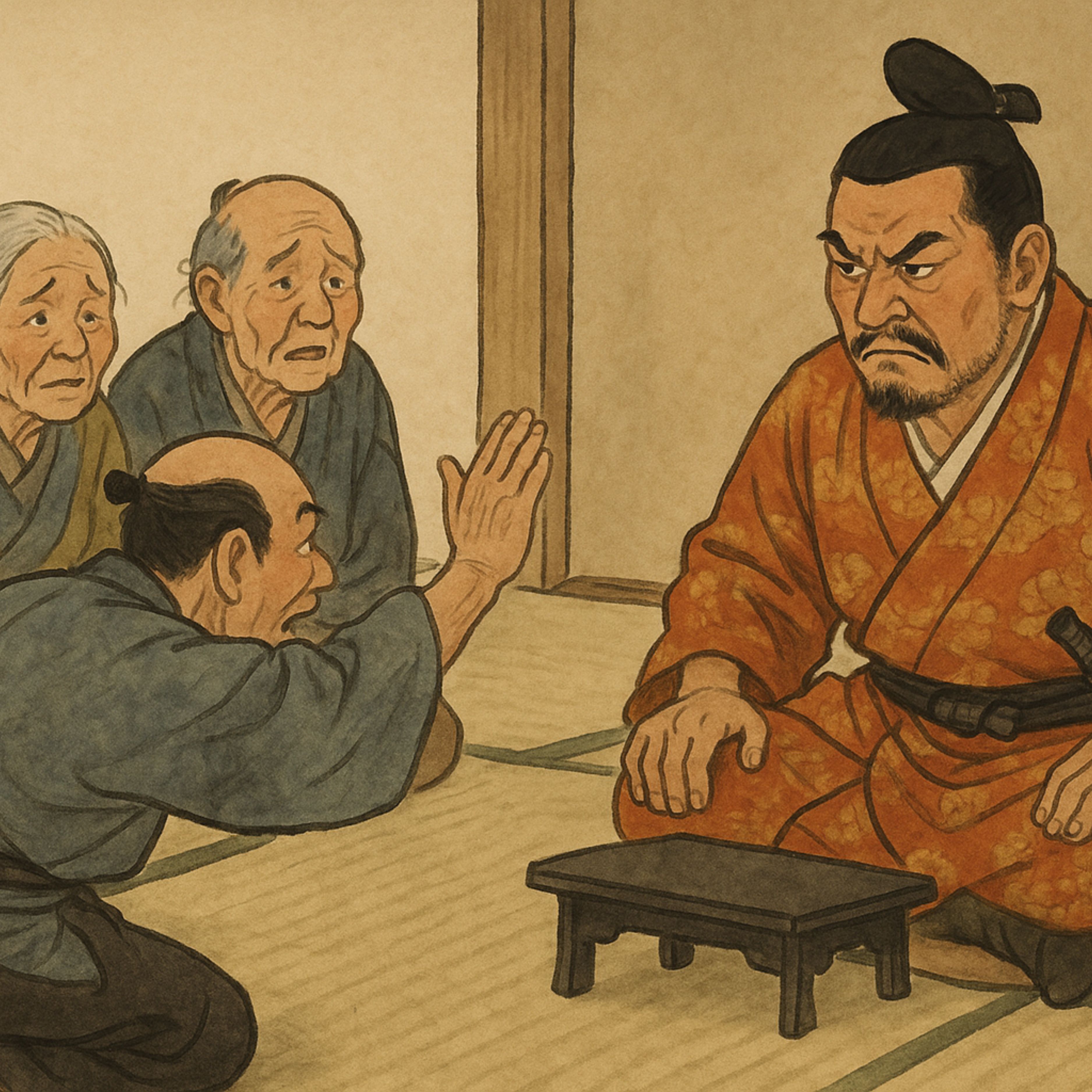 「意地ん悪い（わりぃ）殿様（とんさん）の話」　 初めて殿様を迎えた村の庄屋さん宅で… episode artwork