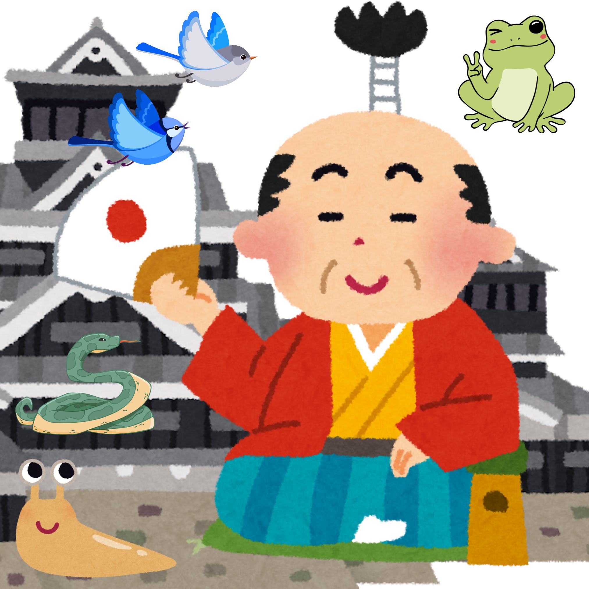 「耳聞きの玉」　鳥の言葉がわかる菊池のいのすけが呪い殺されかけた殿様の病気を…