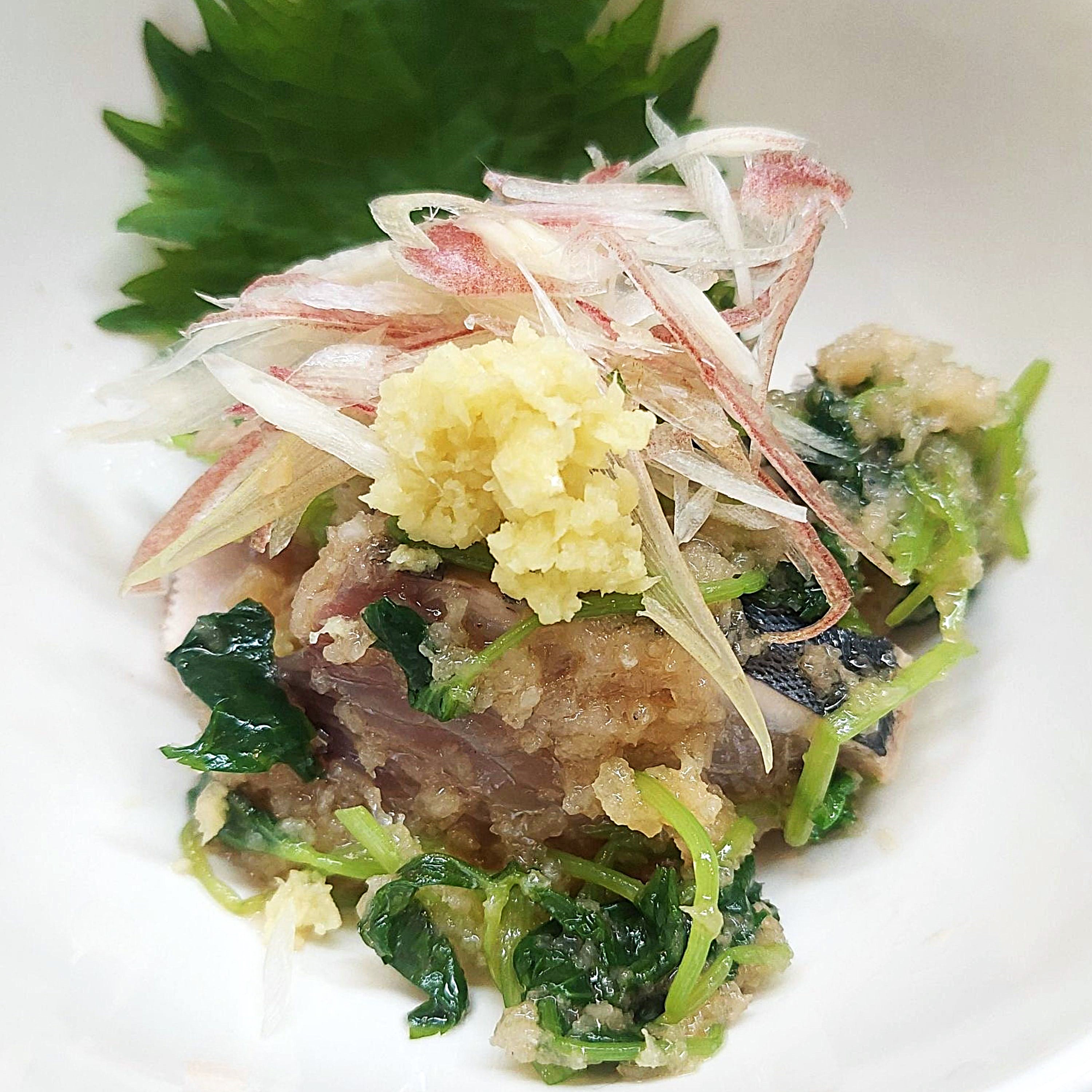 🐟かつおたたきとみつばの薬味おろし和え🐟
