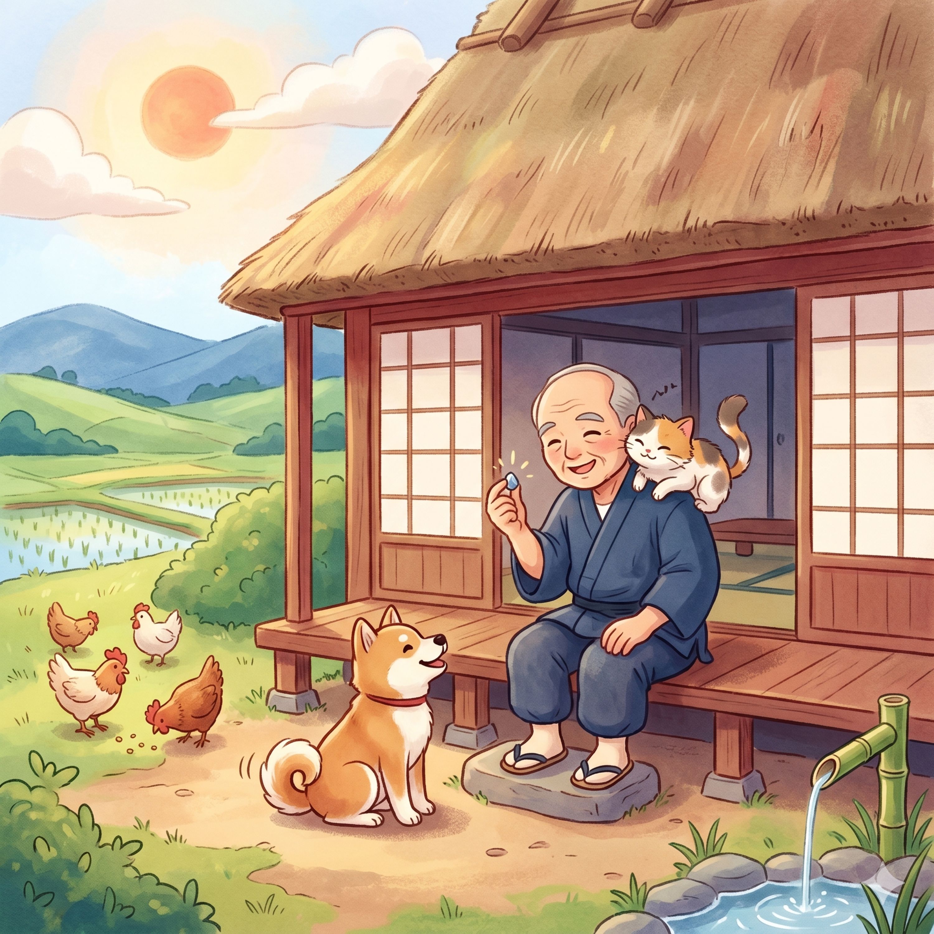 「猫は上 犬は下」　 宝の石を盗られた爺さんのために犬と猫が手を組むが！？ episode artwork