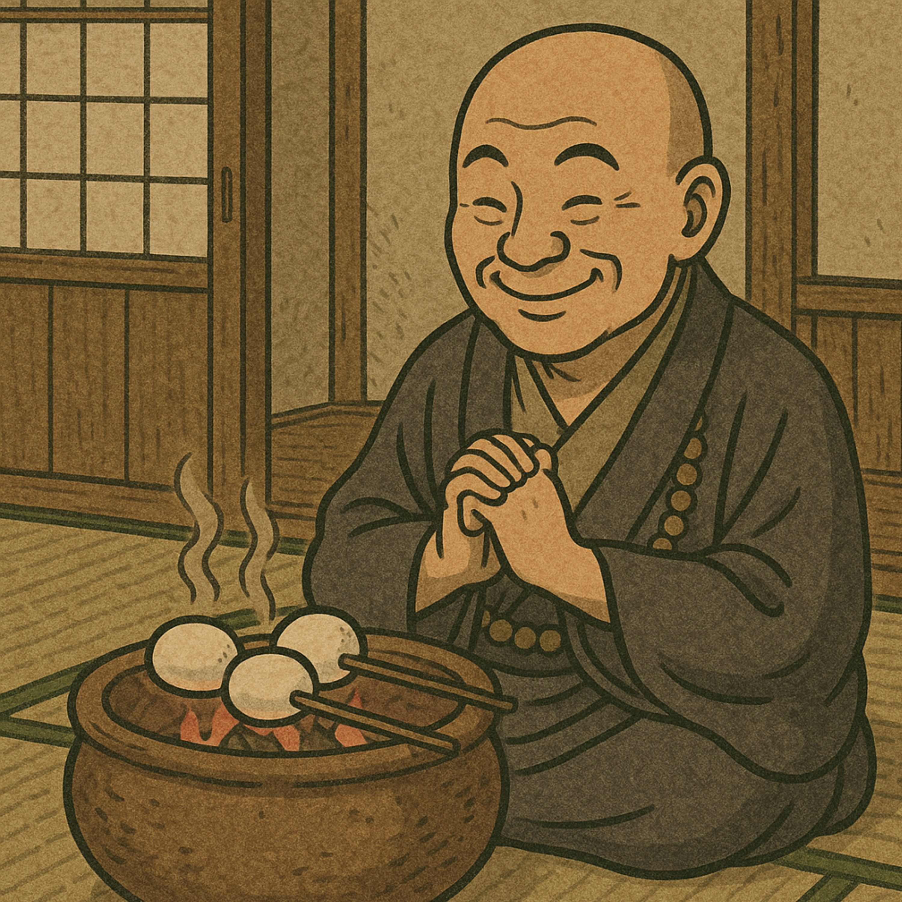 「灰の中から餅」　餅好きの和尚さん。小僧が勘付いて… episode artwork